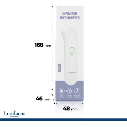Loobex Led Temassız Ateş Ölçer Termometre Vücut - Nesne ( FDA Onaylı ) - 7