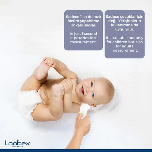Loobex Led Temassız Ateş Ölçer Termometre Vücut - Nesne ( FDA Onaylı ) - 8