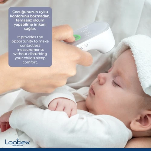 Loobex Led Temassız Ateş Ölçer Termometre Vücut - Nesne ( FDA Onaylı ) - 10