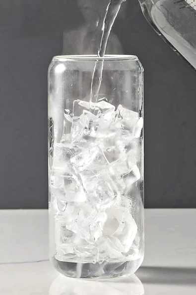 2li Bambu Kapaklı Pipetli Isıya Dayanıklı Cam Bardak 550 ml Kola Kutu Şekilli Kahve Sunum Bardağı - Resim 5