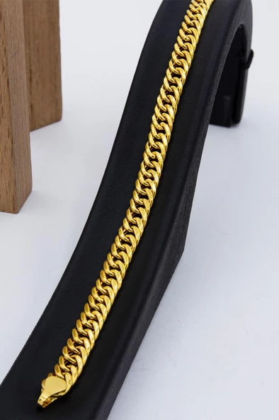 22 Ayar Altın Bileklik Kartiyer 6 MM En Kadın Bileklik LKBLK1043 - 4
