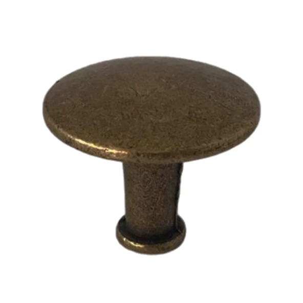 8 Adet Düz Düğme Antik Sarı Kulp Mobilya Çekmece Dolap Kapak Kulbu Metal Kulp Aksesuarları Vidalı - 5