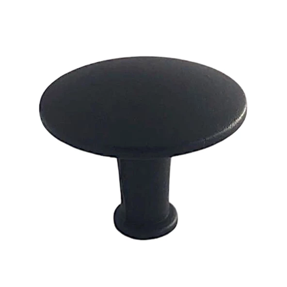 5 Adet Düz Düğme Siyah Kulp Mobilya Çekmece Dolap Kapak Kulbu Metal Kulp Aksesuarları Vidalı - 5