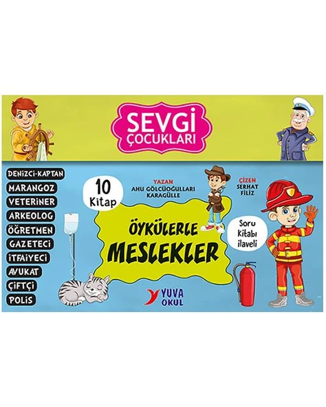 3. ve 4. Sınıflar İçin Sevgi Çocukları Öykülerle Meslekler 10 Kitap