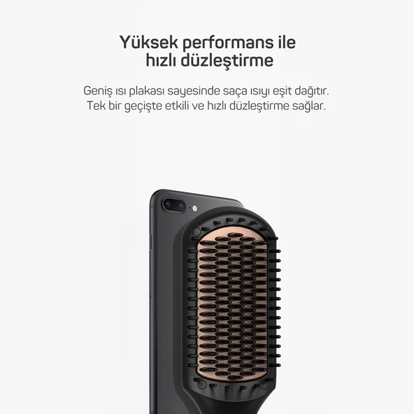 Arzum AR5068 Superstar Touch Saç Düzleştirici Fırça - Derin Mavi - 3