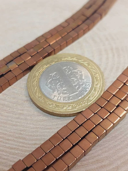 Hematit Taşı Küp Şekilli 3mm Dizi (48118) - Resim 2