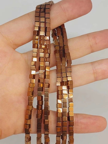 Hematit Taşı Küp Şekilli 3mm Dizi (48118) ürün görseli