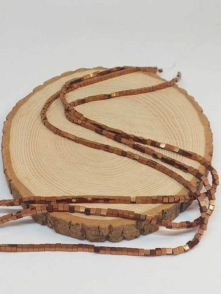 Hematit Taşı Küp Şekilli 3mm Dizi (48118) - Resim 3