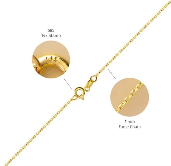 14 Ayar Altın Taşlı Yusufçuk Kolye 2,03 gr - 6