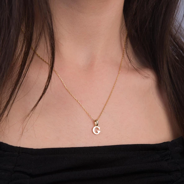 14 Ayar Altın G Harfi Kolye 1,49 gr - 2