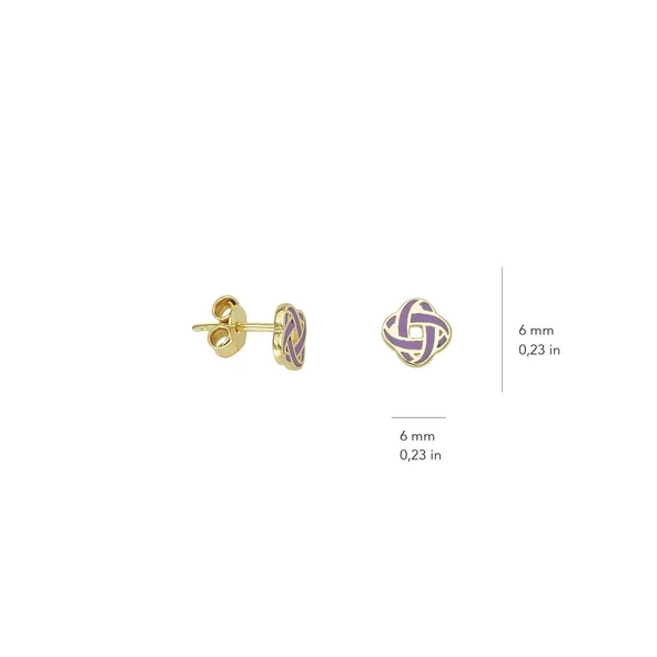 14 Ayar Kare Altın Küpe 1,12 gr - 2