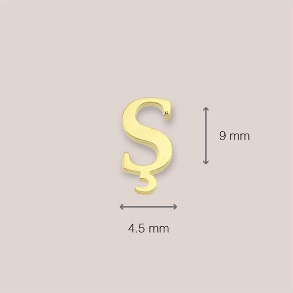 14 Ayar Altın Ş Harf Küpe 0,46 gr - 4