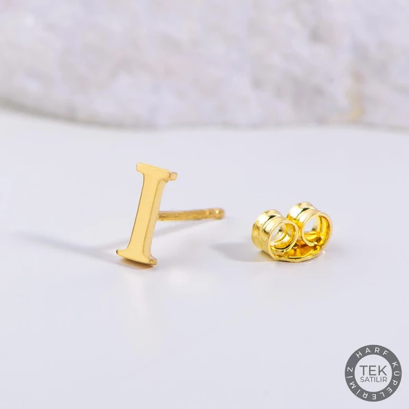 14 Ayar Altın I Harf Küpe 0,33 gr