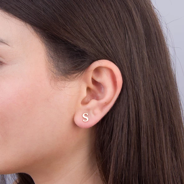 14 Ayar Altın S Harf Küpe 0,41 gr - 2