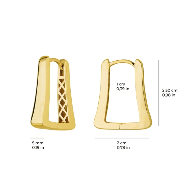 14 Ayar İtalyan Modern Altın Küpe 5,05 gr - 6