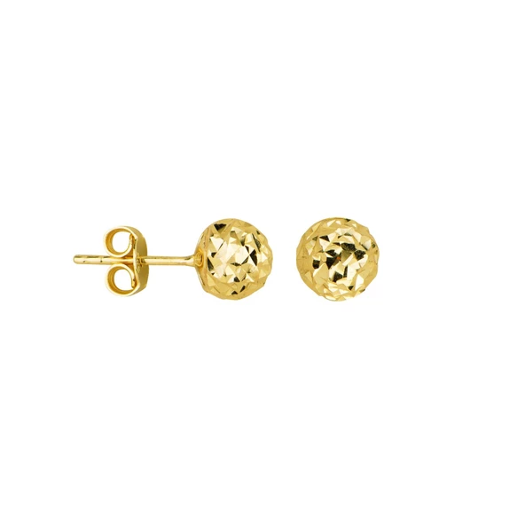 14 Ayar 7 mm Altın Top Küpe 2,10 gr