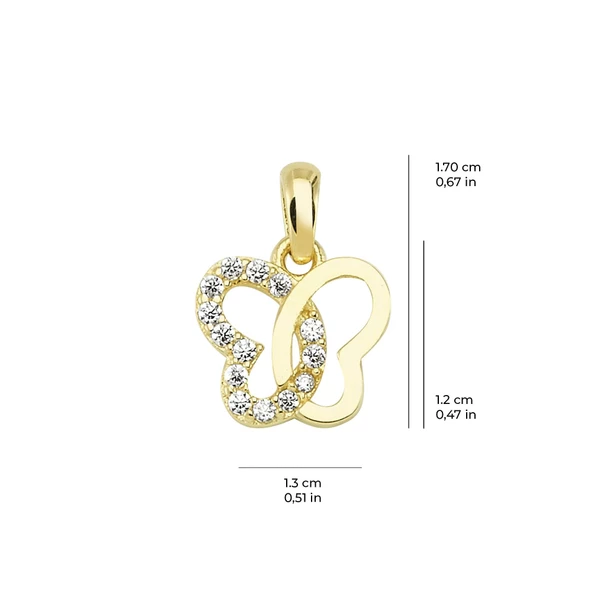 14 Ayar Altın Kelebek Kolye Ucu 0,74 gr - Resim 2