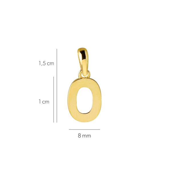 14 Ayar Sıfır Rakamı Altın Kolye Ucu 0,61 gr - Resim 2