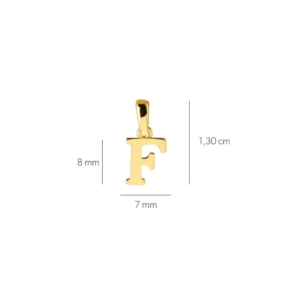 14 Ayar Altın F Harfi Kolye Ucu 0,37 gr - 2