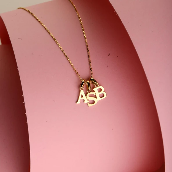 14 Ayar Altın F Harfi Kolye Ucu 0,37 gr - 6