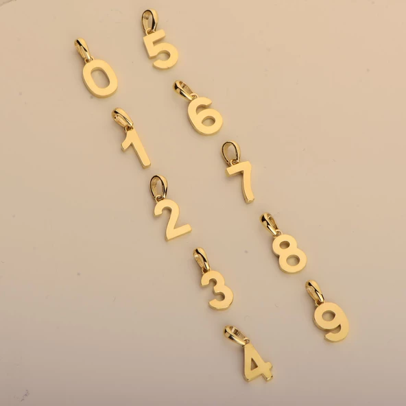 14 Ayar Yedi Rakamı Altın Kolye 1,6 gr - 8