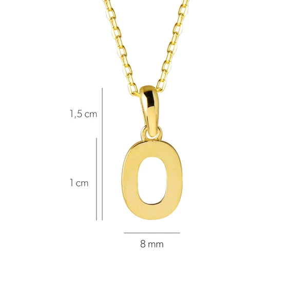 14 Ayar Sıfır Rakamı Altın Kolye 1,71 gr - Resim 7