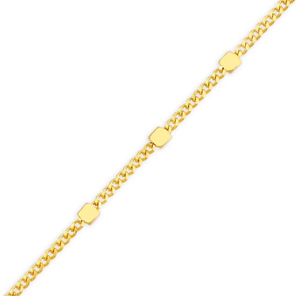 14 Ayar Satürn Altın Zincir Kolye - 1.85 gr - Resim 4