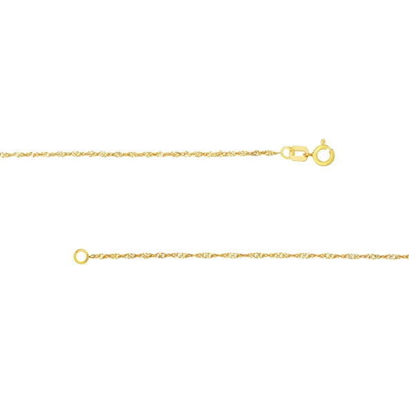 14 Ayar Singapur Altın Zincir Kolye - 1,00 gr - Resim 6