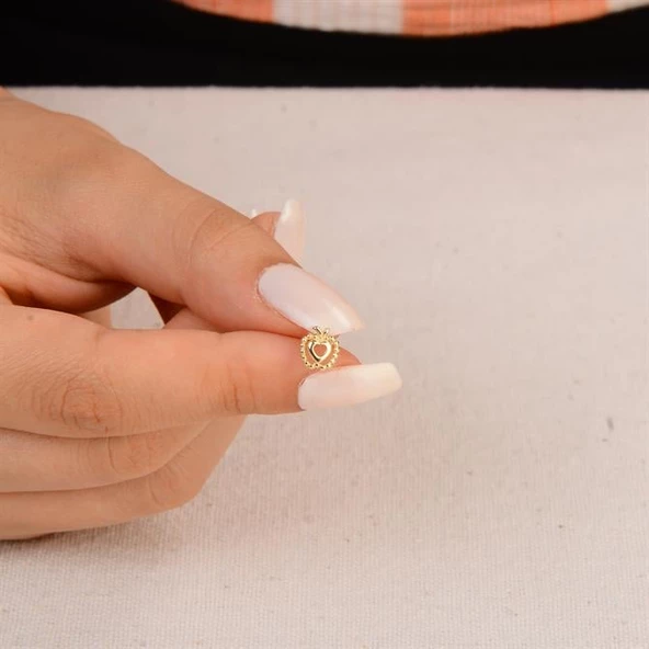 14 Ayar Altın Elma Küpe 1,06 gr - Resim 3