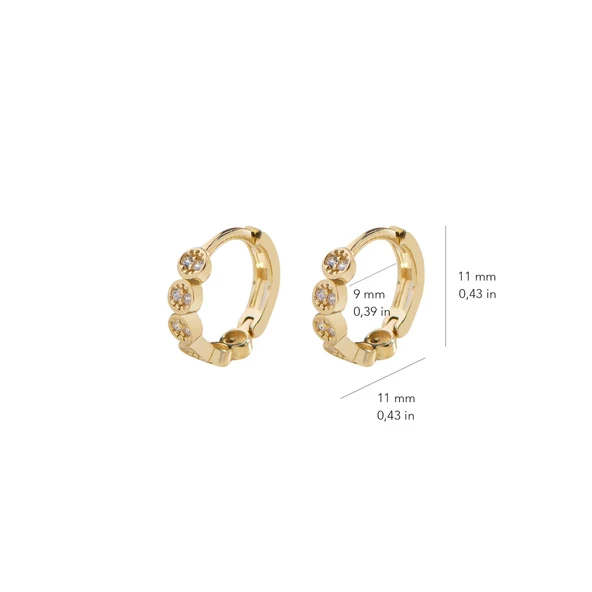 14 Ayar Altın Modern Halka Küpe 1,20 gr - 5