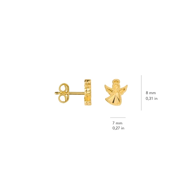 14 Ayar Altın Melek Küpe 1,54 gr - 5