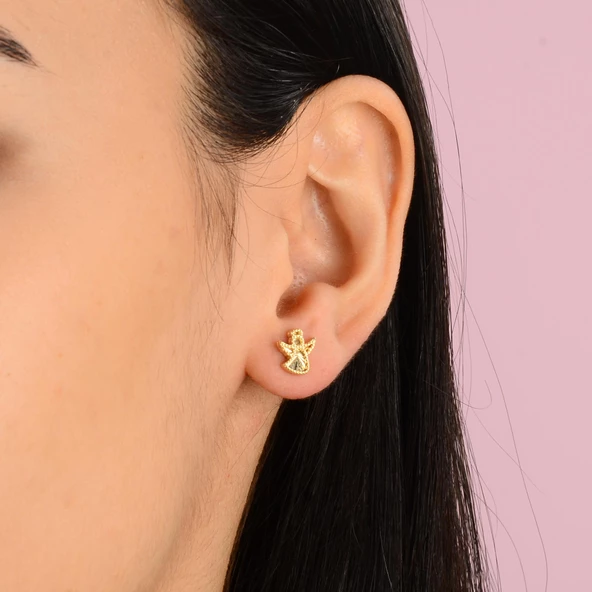 14 Ayar Altın Melek Küpe 1,54 gr - 3