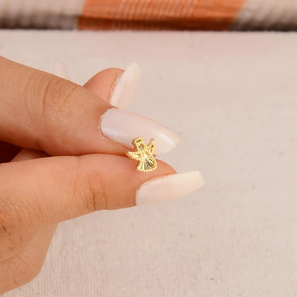 14 Ayar Altın Melek Küpe 1,54 gr - 4