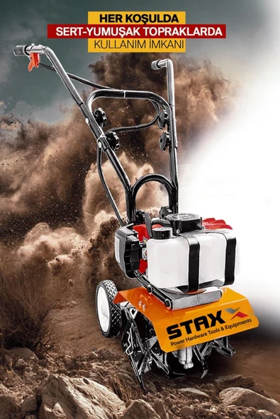 STAXX 6300 X-turbo Benzinli Özel Mini Çapa Makinası 4.2 Hp 63cc Özel Titanyum Seri 17 Kg - 3