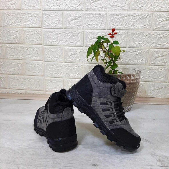 Black Sea 542 Füme Kürklü Fermuarlı Cırtlı Erkek Çocuk Bot - 2