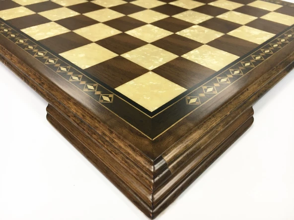 Helena Wood Art Masif Ceviz Sedefli Satranç Tablası 42 cm - 6