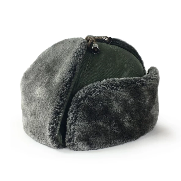 Shark Anatolia Pilot Kürklü Şapka Kar Kayak Haki Yeşil - 3