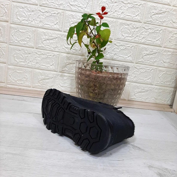 Black Sea 542 Siyah-Siyah Kürklü Fermuarlı Cırtlı Erkek Çocuk Bot - 5