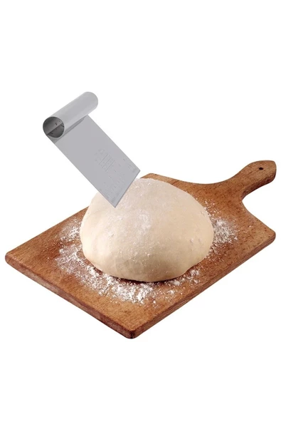 Paslanmaz Lüks Çelik Hamur Kesme Aparatı Çelik Kesici Kazıyıcı Pasta Ve Kek Şekillendiren Spatula - 6