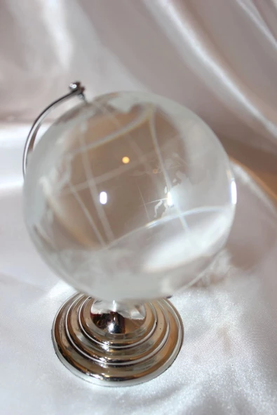 Kristal Küre Dünya Cam 6 cm Küre - Resim 8