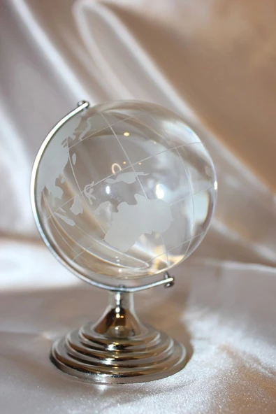 Kristal Küre Dünya Cam 6 cm Küre - Resim 4