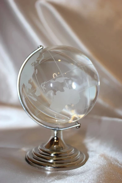 Kristal Küre Dünya Cam 6 cm Küre - Resim 5