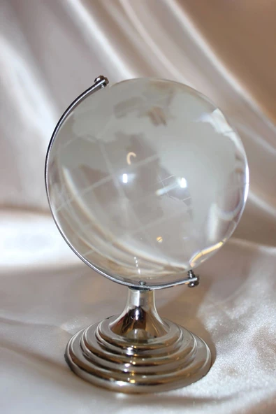 Kristal Küre Dünya Cam 6 cm Küre - Resim 3