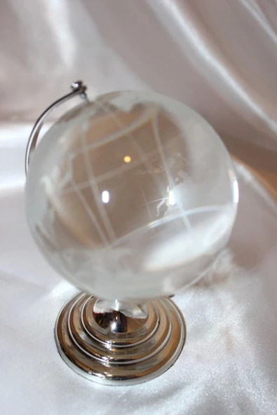 Kristal Küre Dünya Cam 6 cm Küre - Resim 7