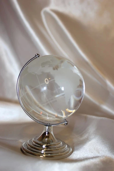 Kristal Küre Dünya Cam 6 cm Küre - Resim 6