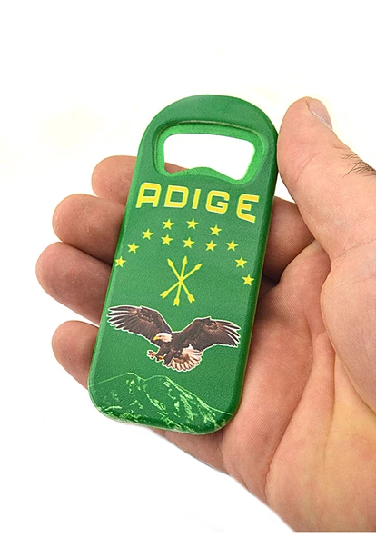 Adige - Çerkes Bayrak Baskılı Magnet Açacak - 2
