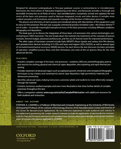 Fabrication Engineering at the Micro and Nanoscale (The ^AOxford Series in Electrical and Computer Engineering) 3rd Edition Stephen A. Campbell - Resim 2