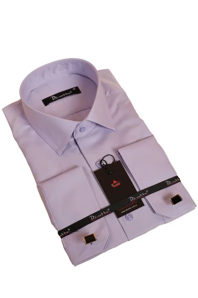 Lila Rahat Kesim Micro Kumaş Kol Düğmeli Regular Fit Erkek Gömlek - 190-3 ürün görseli