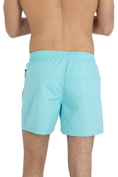 Mint Su İtici Özellikli Düz Renk Basic Erkek Plaj Deniz Şort Mayo - 301-Mint - Resim 2