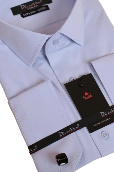 Mavi Ekstra Dar Kesim Likralı Esnek Micro Kumaş Kol Düğmeli Slim Fit Erkek Gömlek - 195-4 - Resim 2